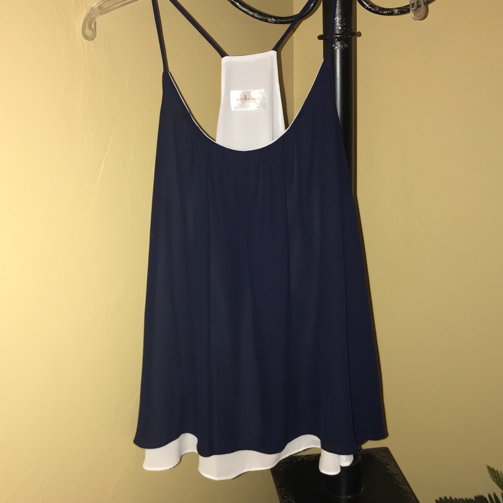 ***NWOT - Embrace Navy Tank Top -Size Large